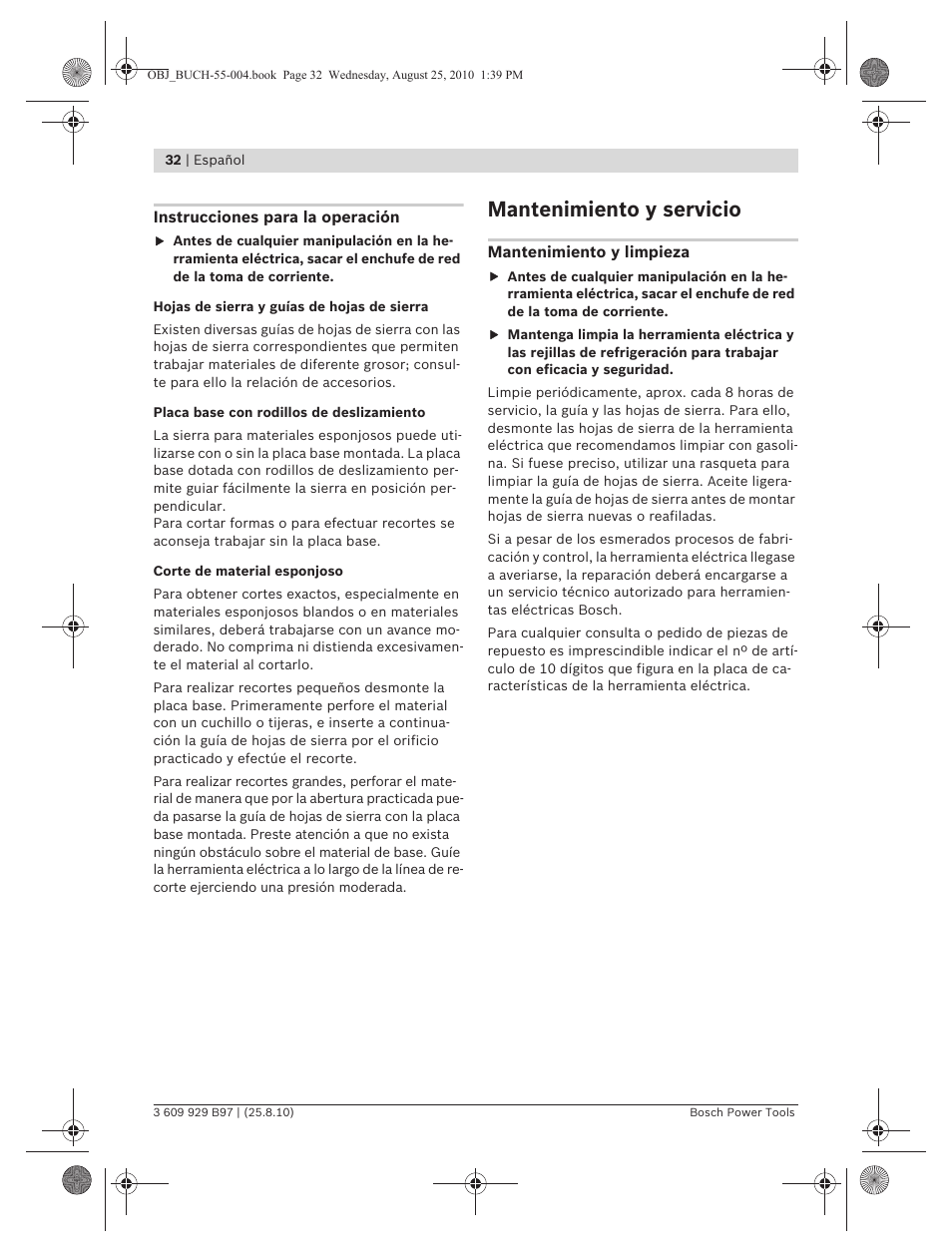 Mantenimiento y servicio | Bosch GSG 300 Professional User Manual | Page 32 / 179