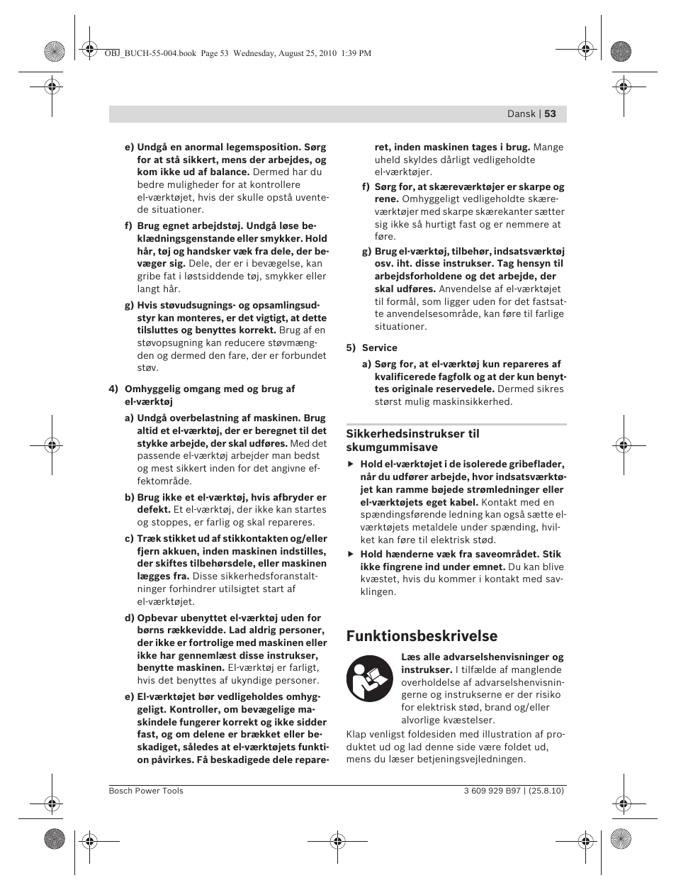 Funktionsbeskrivelse | Bosch GSG 300 Professional User Manual | Page 53 / 179