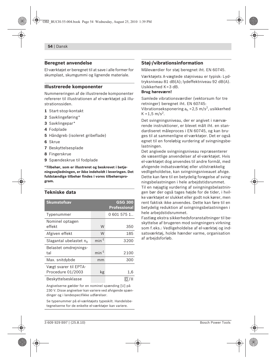 Bosch GSG 300 Professional User Manual | Page 54 / 179