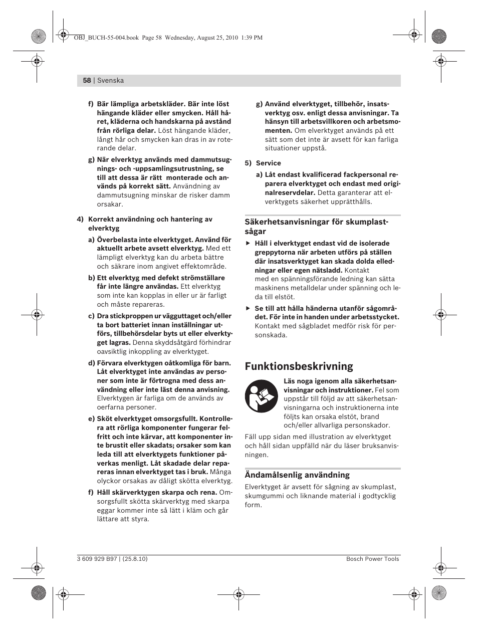 Funktionsbeskrivning | Bosch GSG 300 Professional User Manual | Page 58 / 179