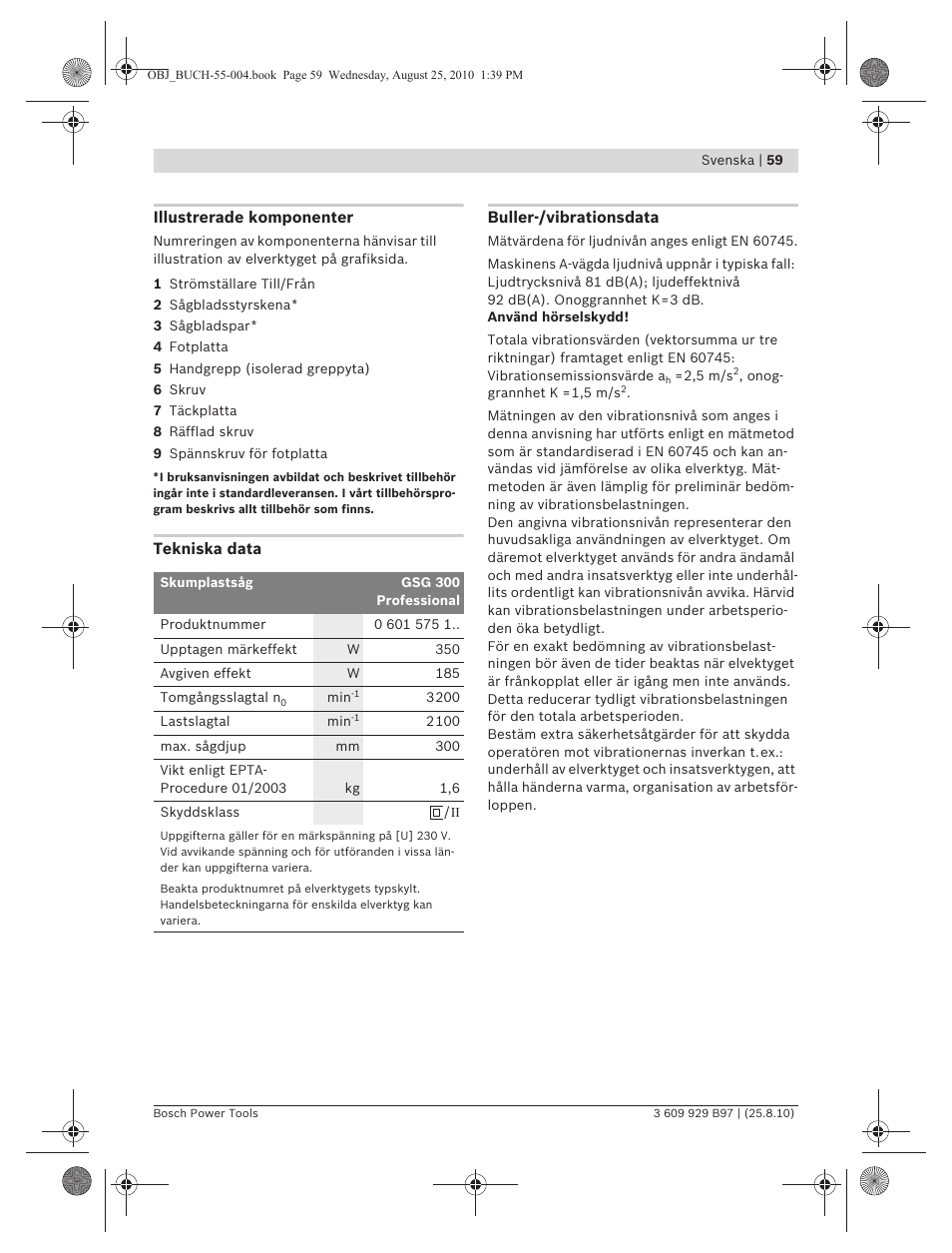 Bosch GSG 300 Professional User Manual | Page 59 / 179