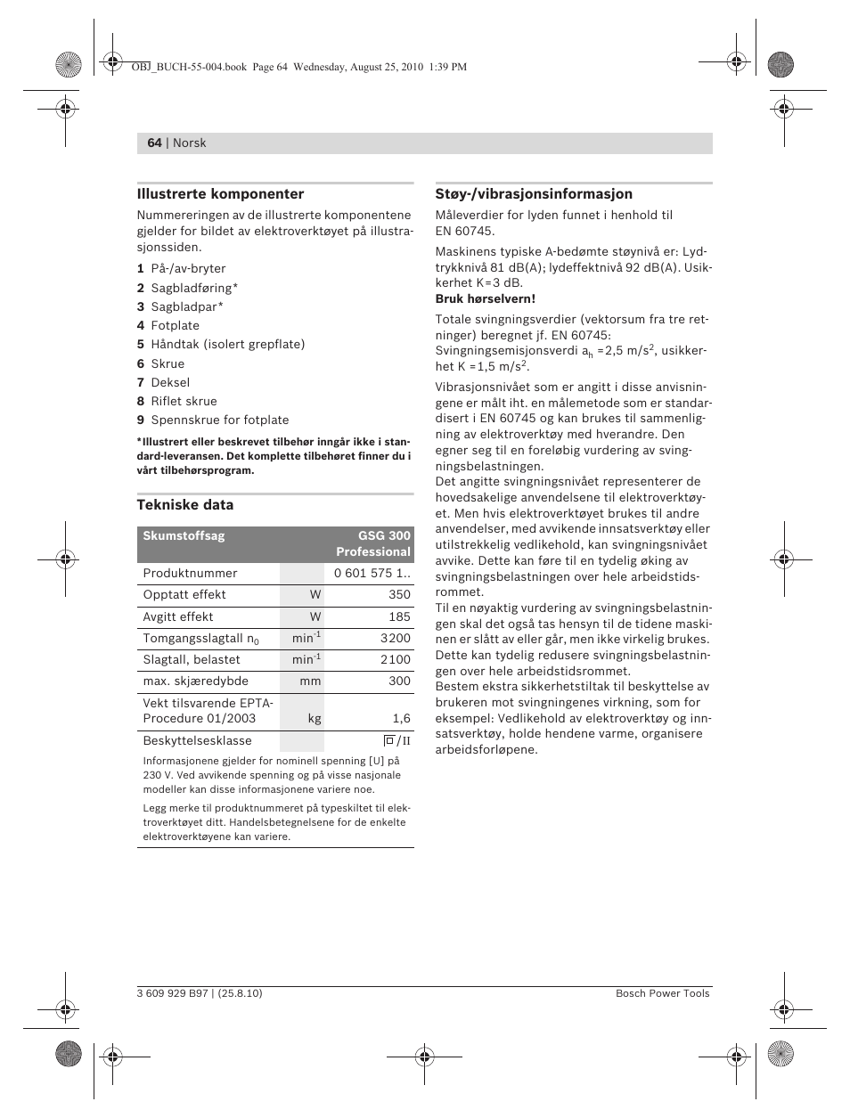 Bosch GSG 300 Professional User Manual | Page 64 / 179