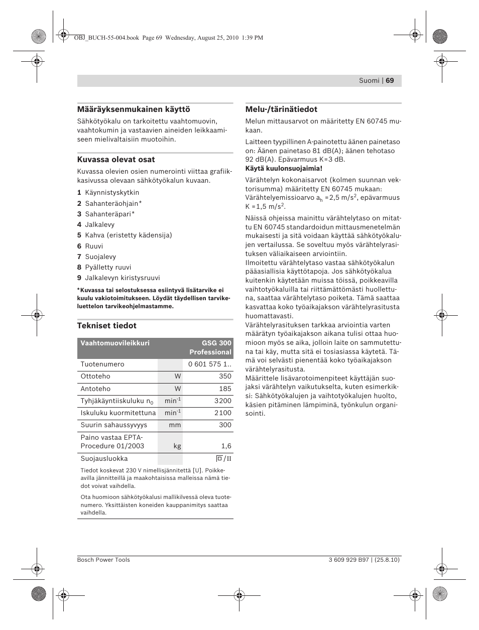 Bosch GSG 300 Professional User Manual | Page 69 / 179