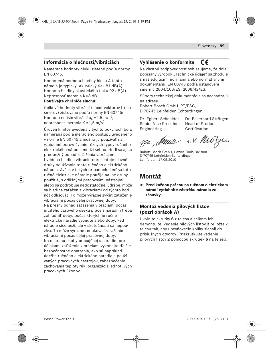 Montáž | Bosch GSG 300 Professional User Manual | Page 99 / 179