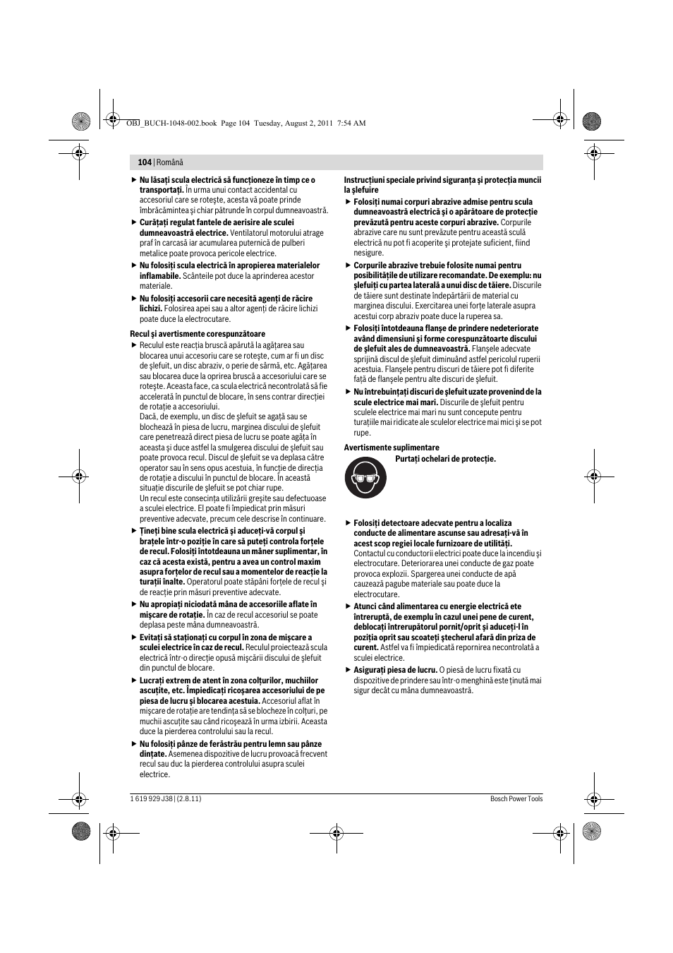 Bosch GGS 16 Professional User Manual | Page 104 / 153