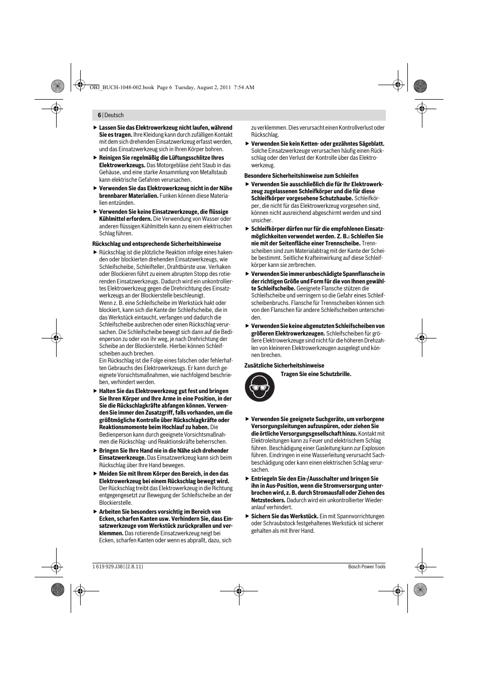Bosch GGS 16 Professional User Manual | Page 6 / 153