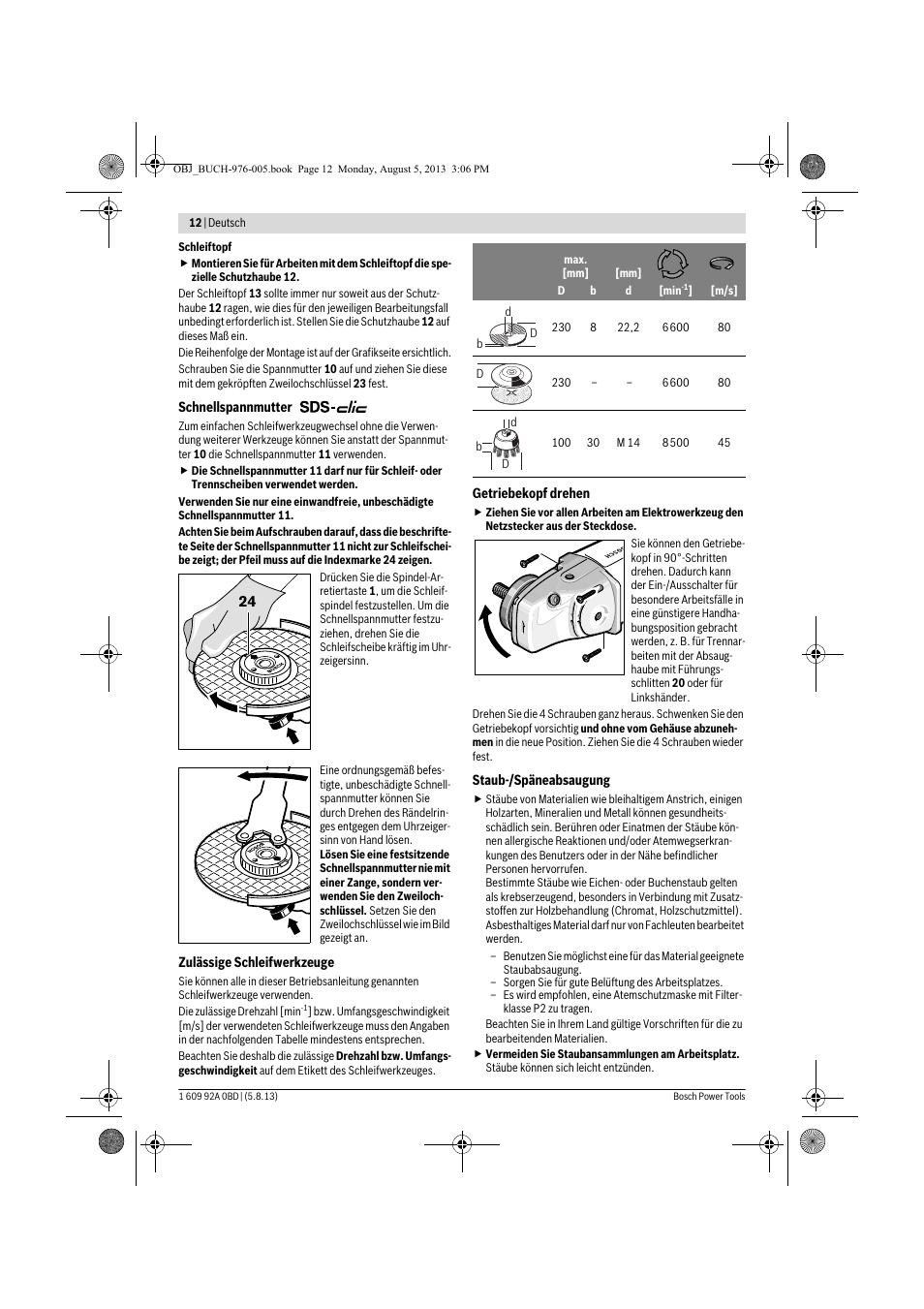 Bosch PWS 20-230 J User Manual | Page 12 / 267