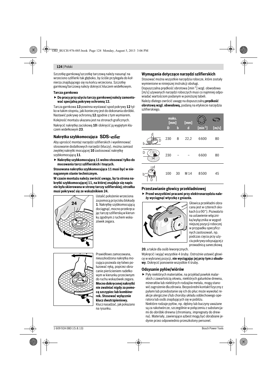 Bosch PWS 20-230 J User Manual | Page 124 / 267