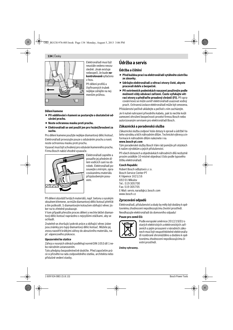 Údržba a servis | Bosch PWS 20-230 J User Manual | Page 134 / 267