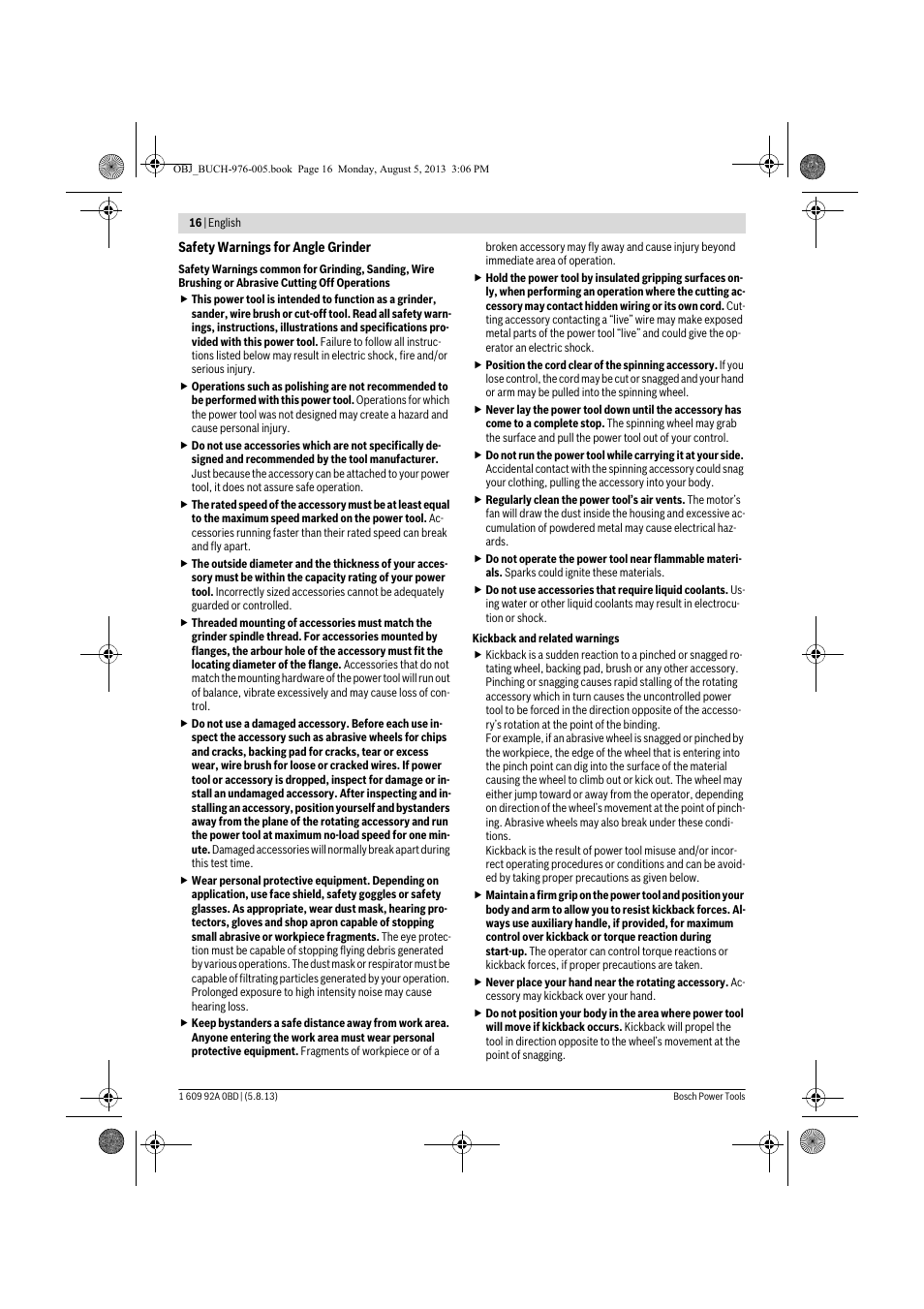 Bosch PWS 20-230 J User Manual | Page 16 / 267