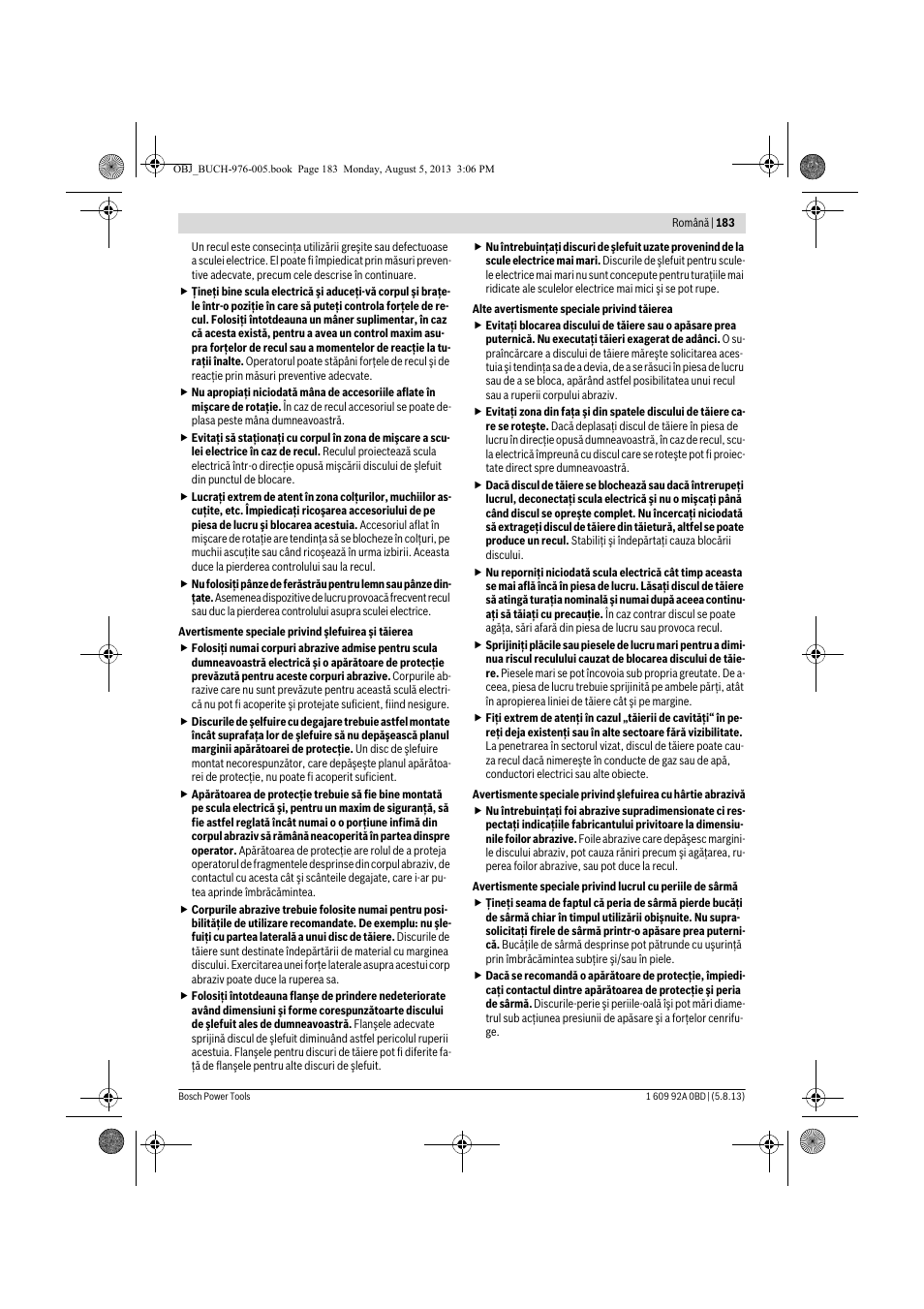 Bosch PWS 20-230 J User Manual | Page 183 / 267