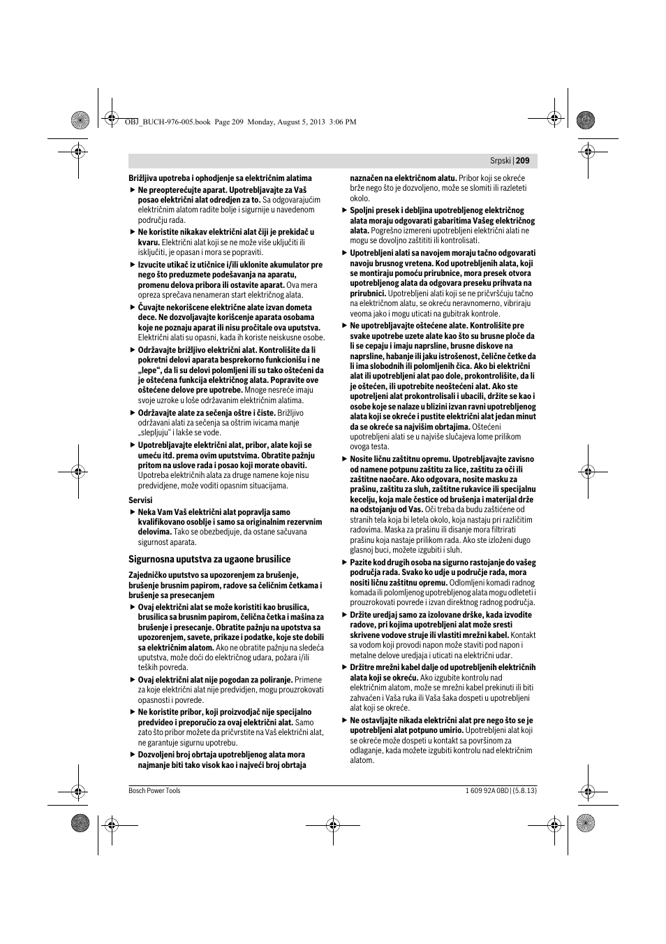 Bosch PWS 20-230 J User Manual | Page 209 / 267