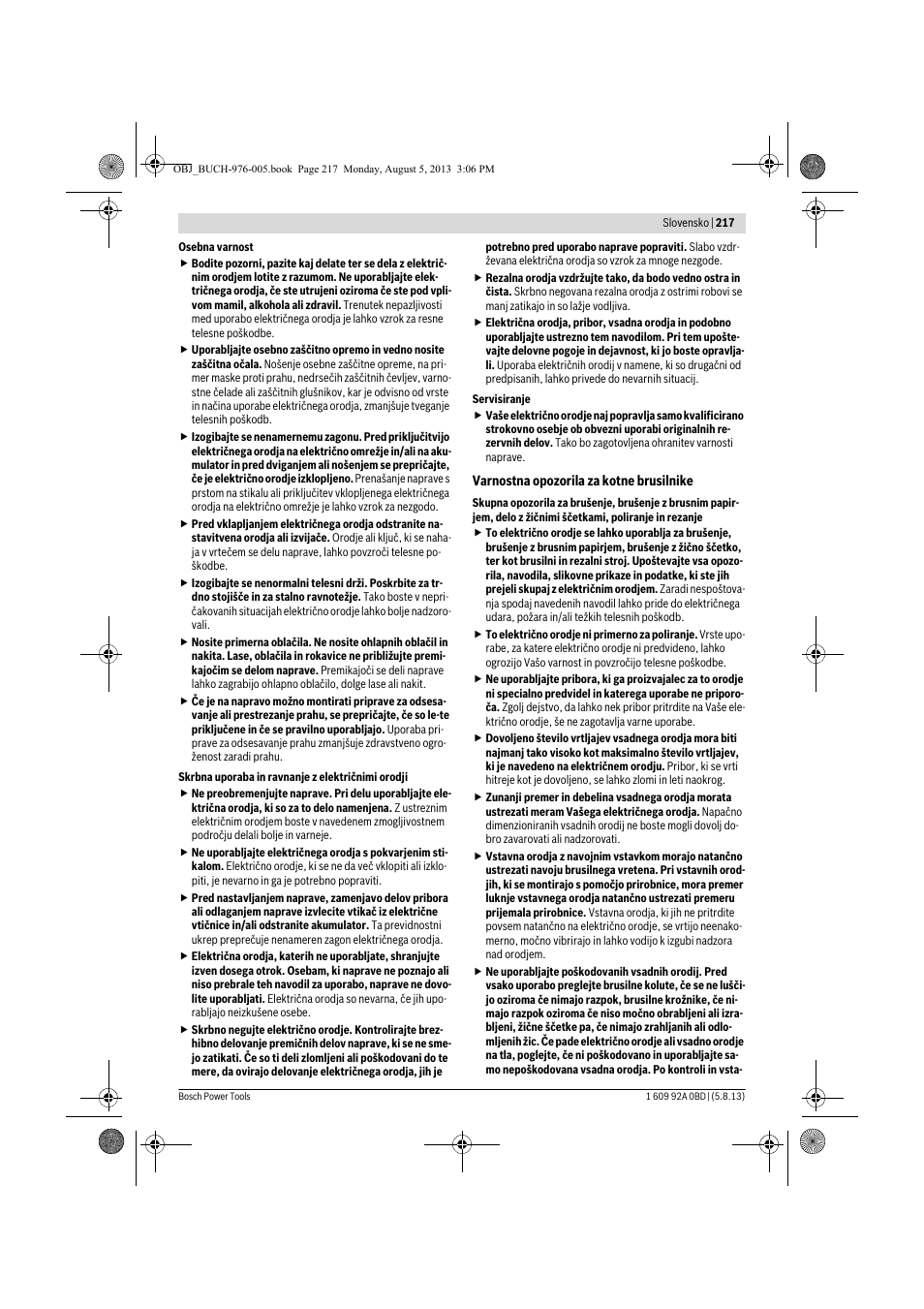 Bosch PWS 20-230 J User Manual | Page 217 / 267