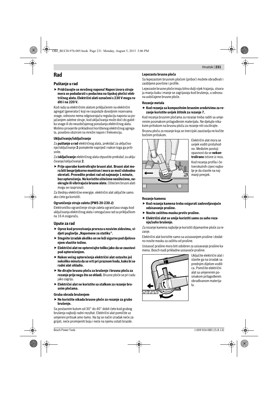 Bosch PWS 20-230 J User Manual | Page 231 / 267