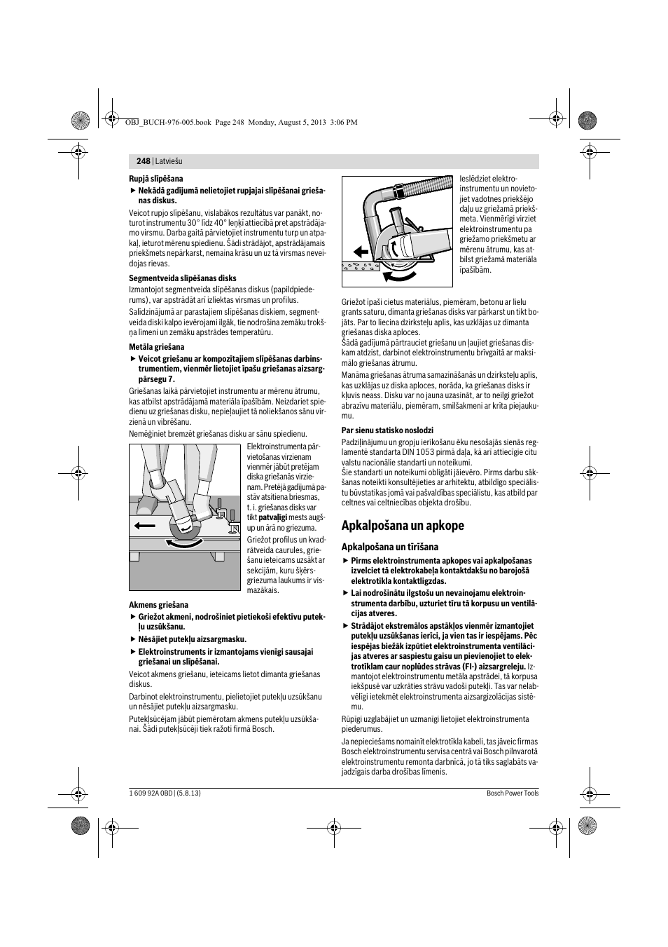 Apkalpošana un apkope | Bosch PWS 20-230 J User Manual | Page 248 / 267