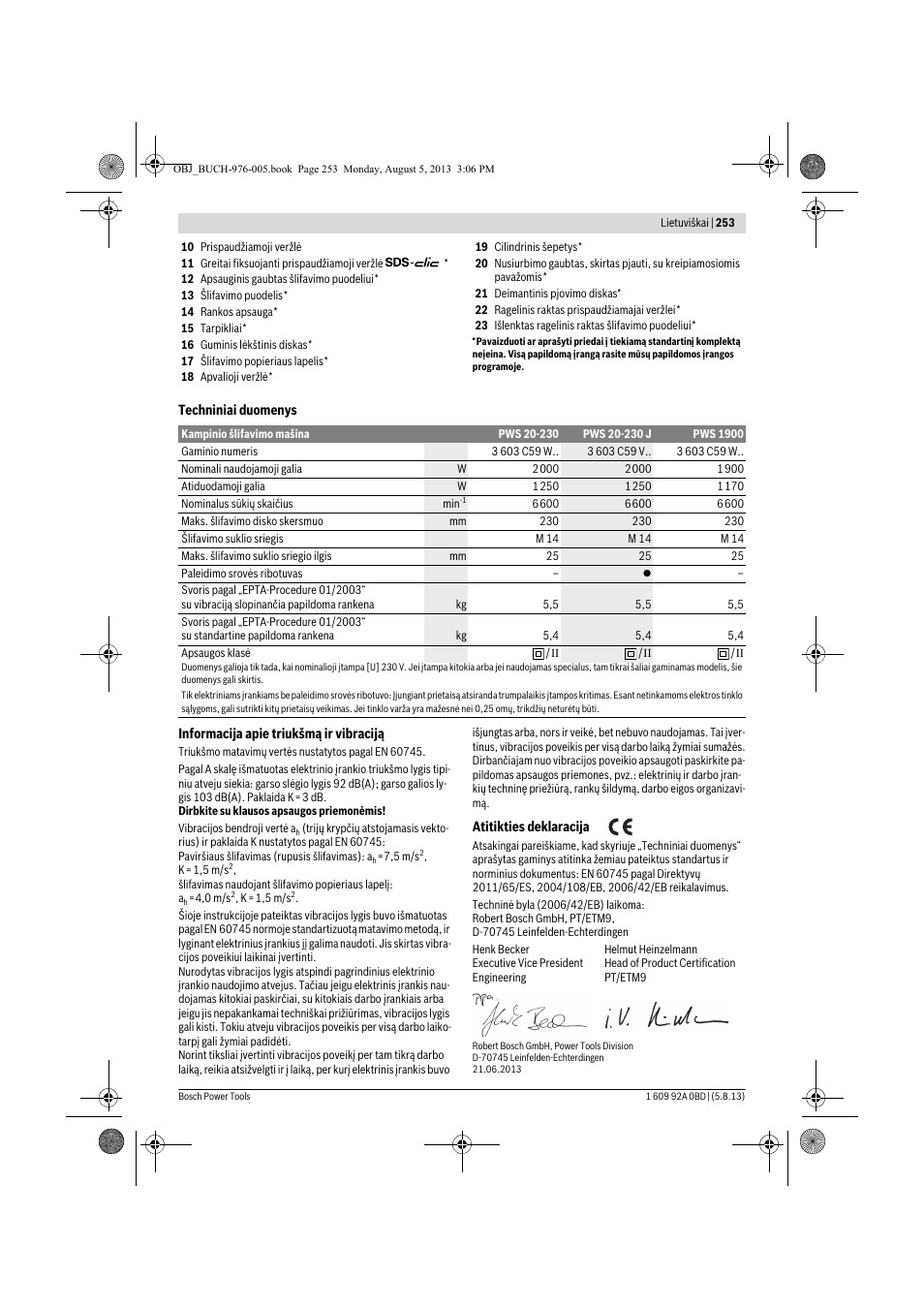 Bosch PWS 20-230 J User Manual | Page 253 / 267