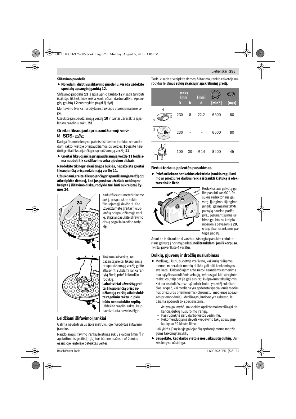 Bosch PWS 20-230 J User Manual | Page 255 / 267