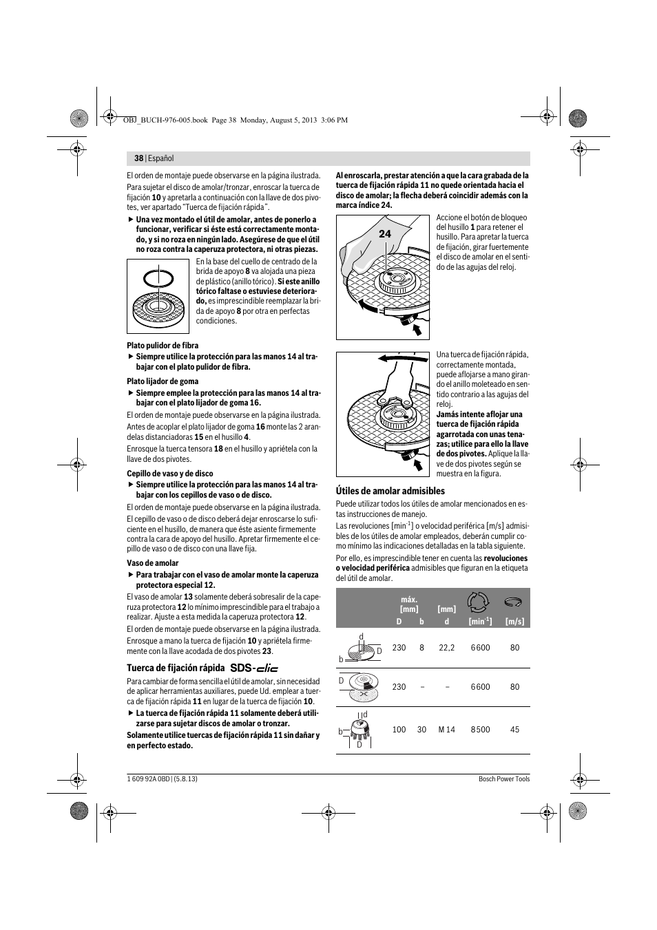 Bosch PWS 20-230 J User Manual | Page 38 / 267