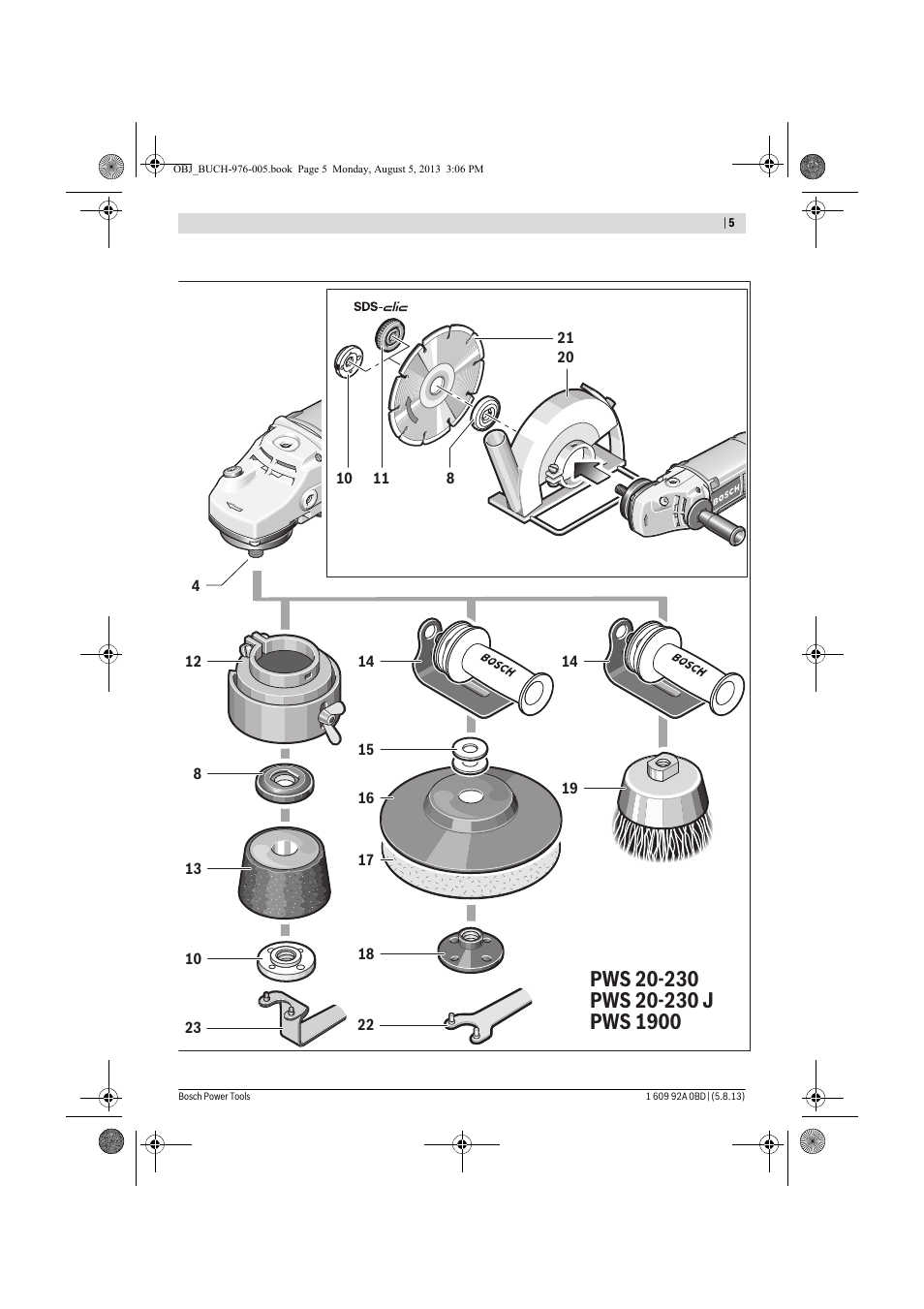 Bosch PWS 20-230 J User Manual | Page 5 / 267