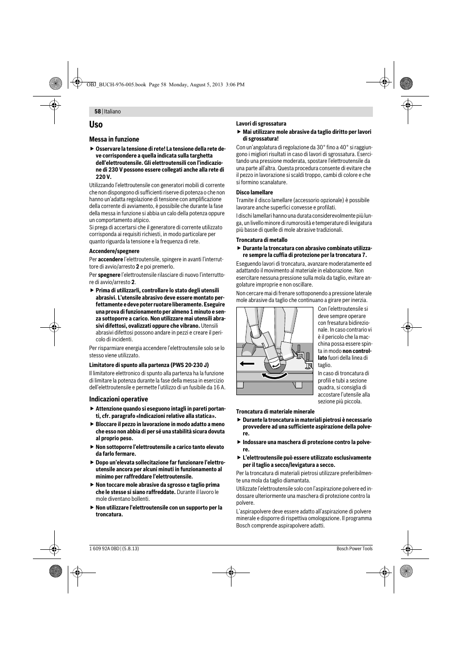 Bosch PWS 20-230 J User Manual | Page 58 / 267