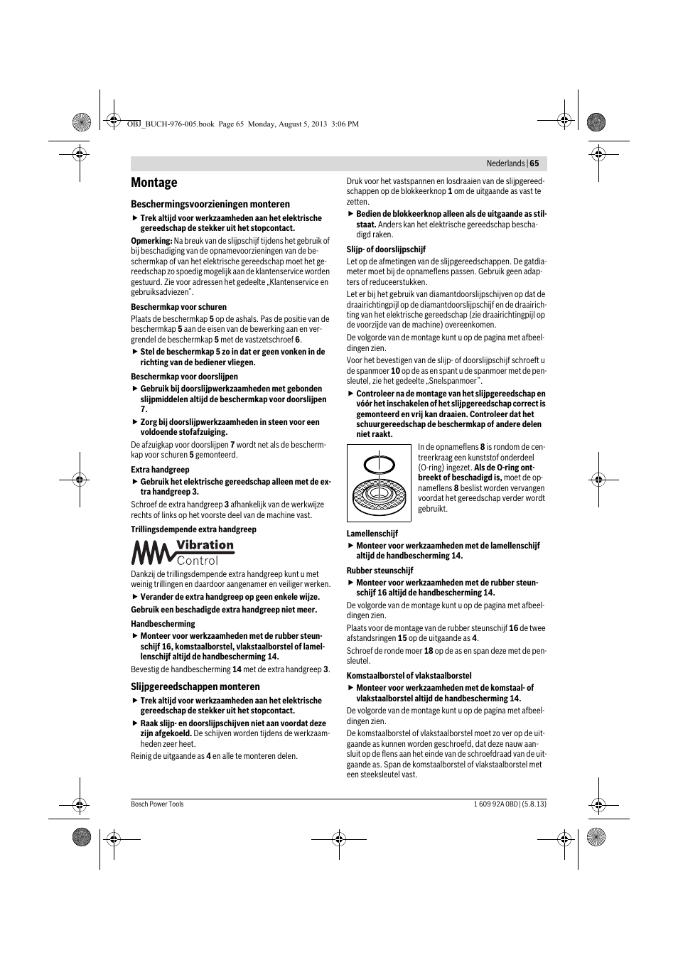 Montage | Bosch PWS 20-230 J User Manual | Page 65 / 267