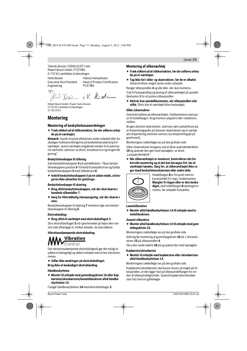 Montering | Bosch PWS 20-230 J User Manual | Page 73 / 267