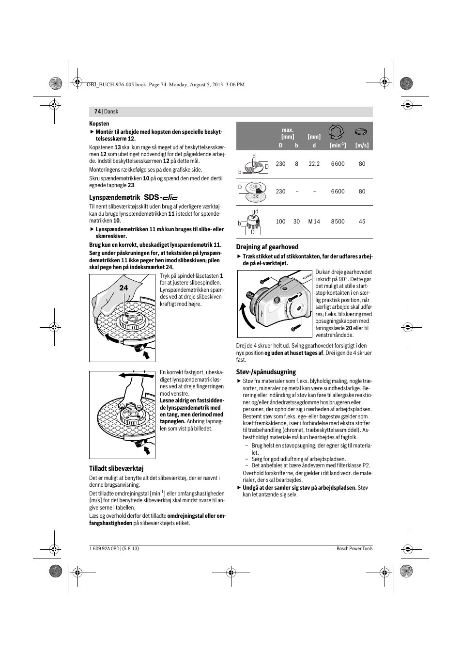 Bosch PWS 20-230 J User Manual | Page 74 / 267