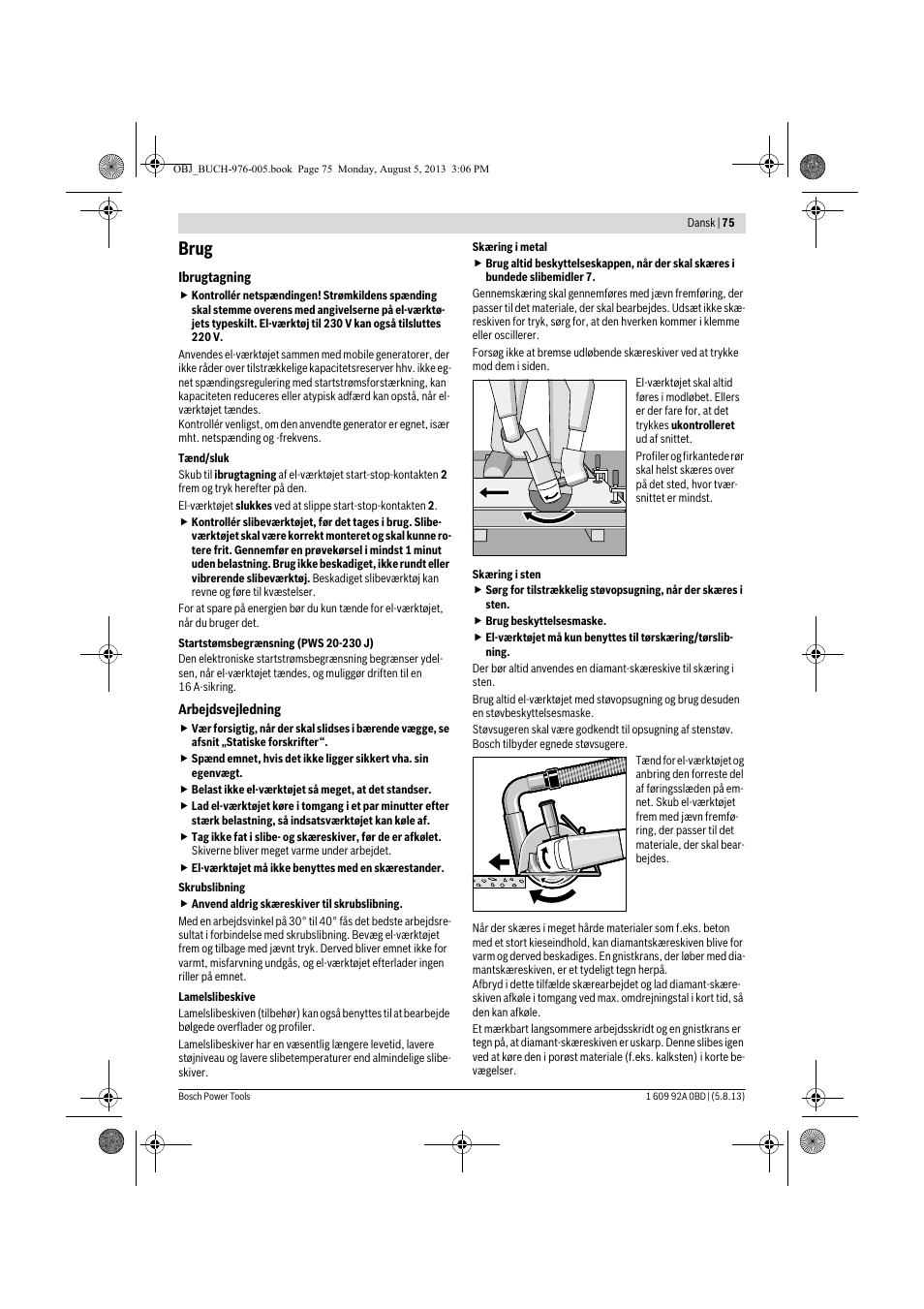 Brug | Bosch PWS 20-230 J User Manual | Page 75 / 267