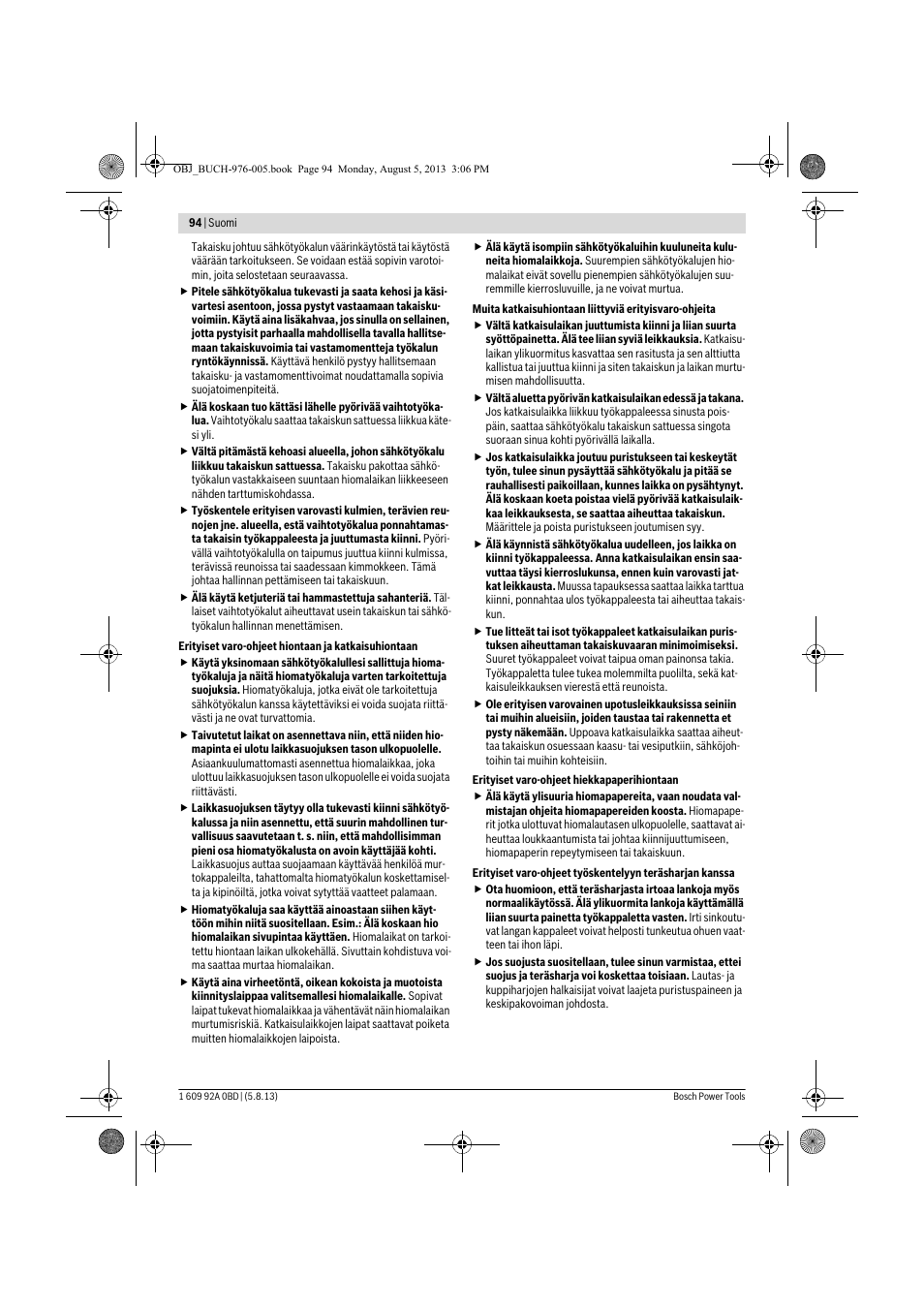 Bosch PWS 20-230 J User Manual | Page 94 / 267