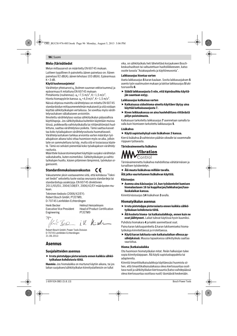 Asennus | Bosch PWS 20-230 J User Manual | Page 96 / 267