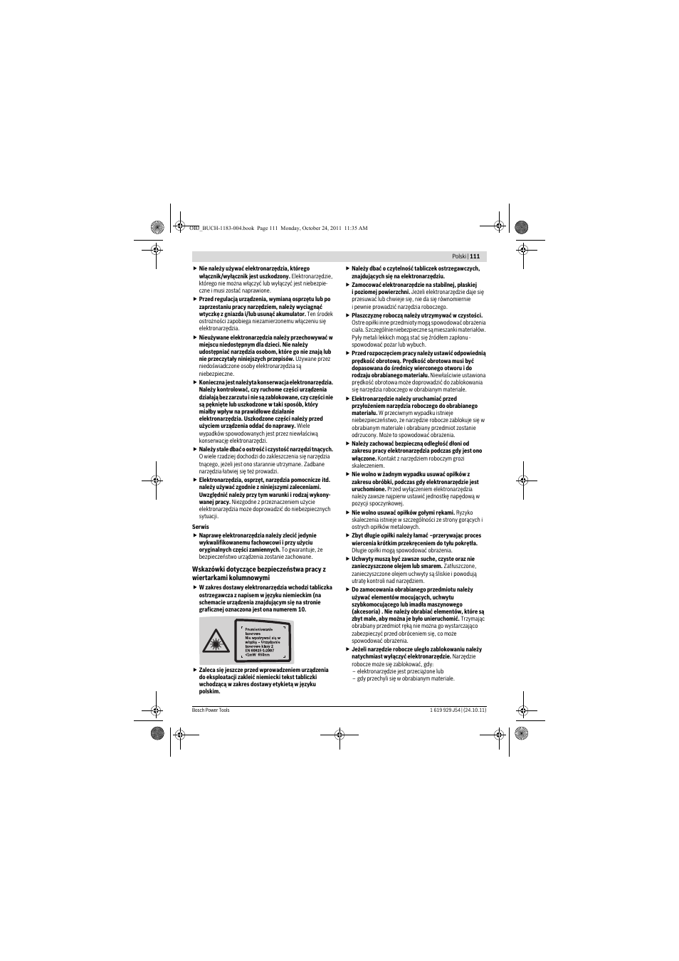 Bosch PBD 40 User Manual | Page 111 / 221