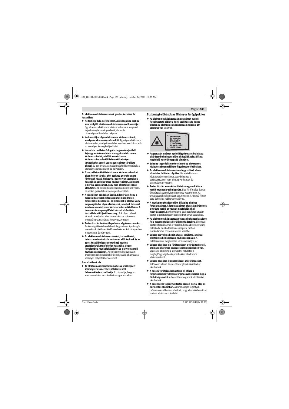 Bosch PBD 40 User Manual | Page 135 / 221