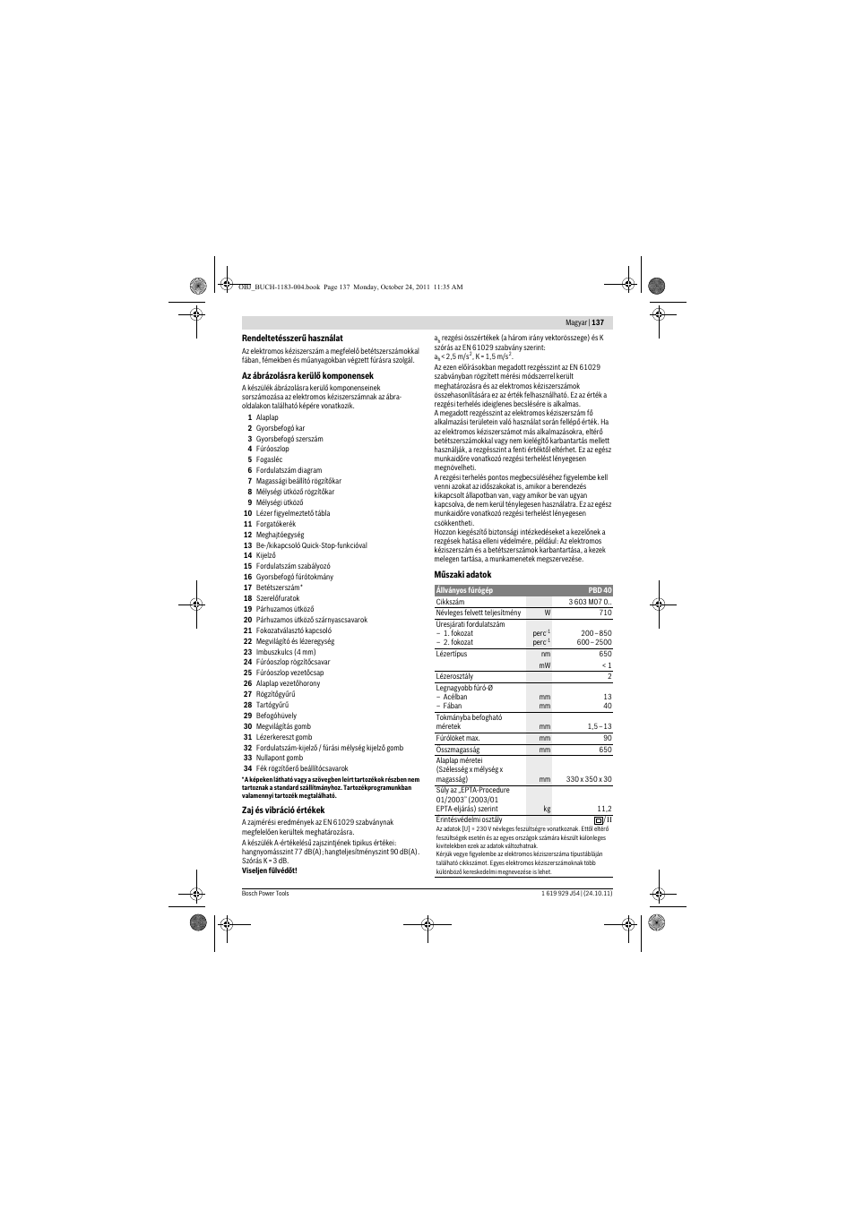 Bosch PBD 40 User Manual | Page 137 / 221