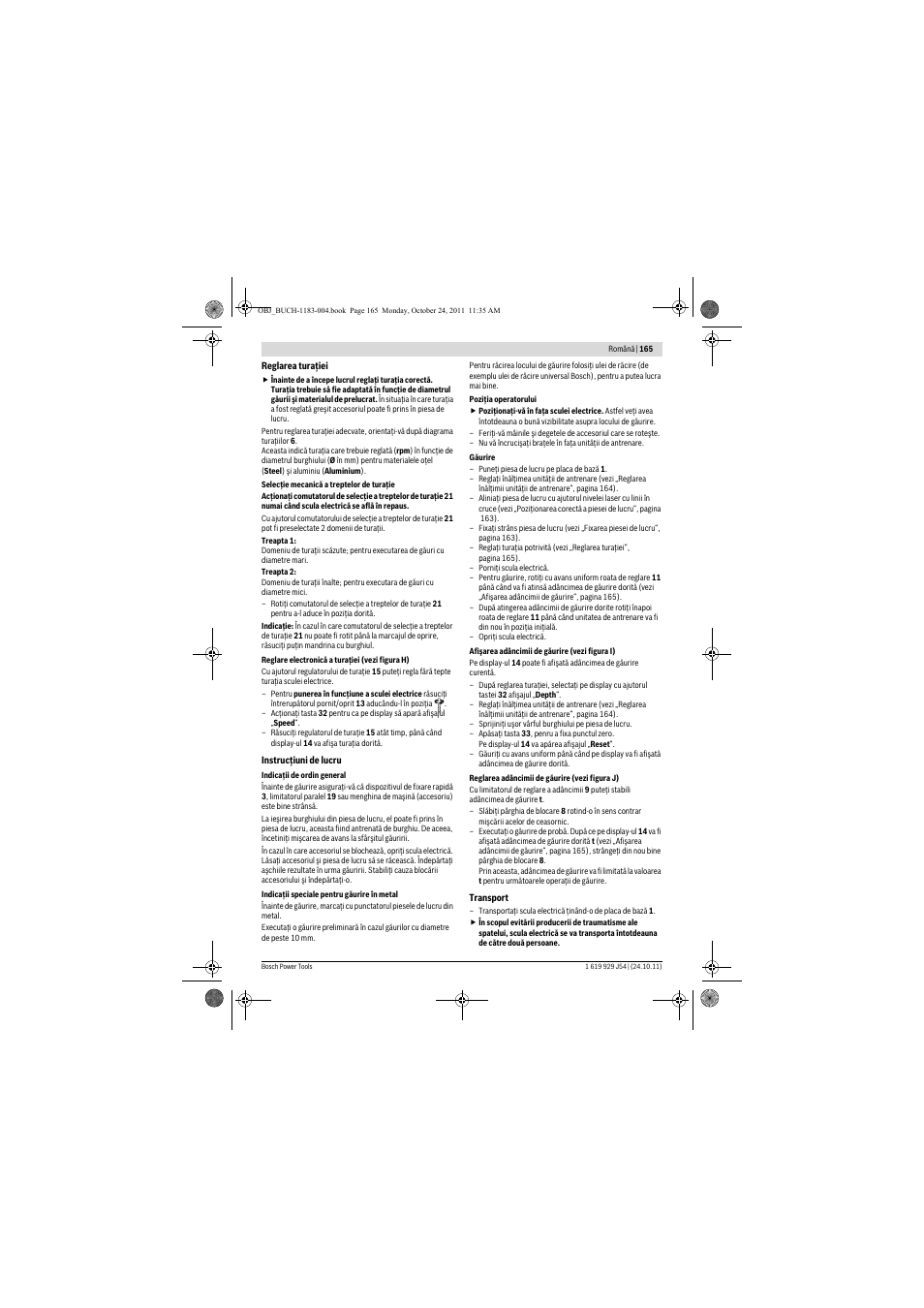 Bosch PBD 40 User Manual | Page 165 / 221