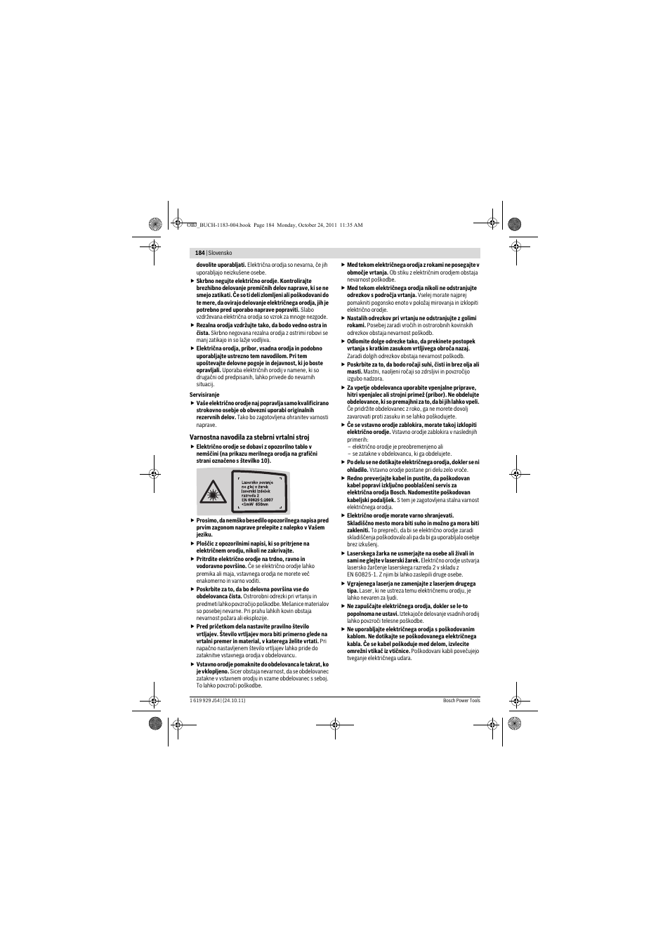 Bosch PBD 40 User Manual | Page 184 / 221