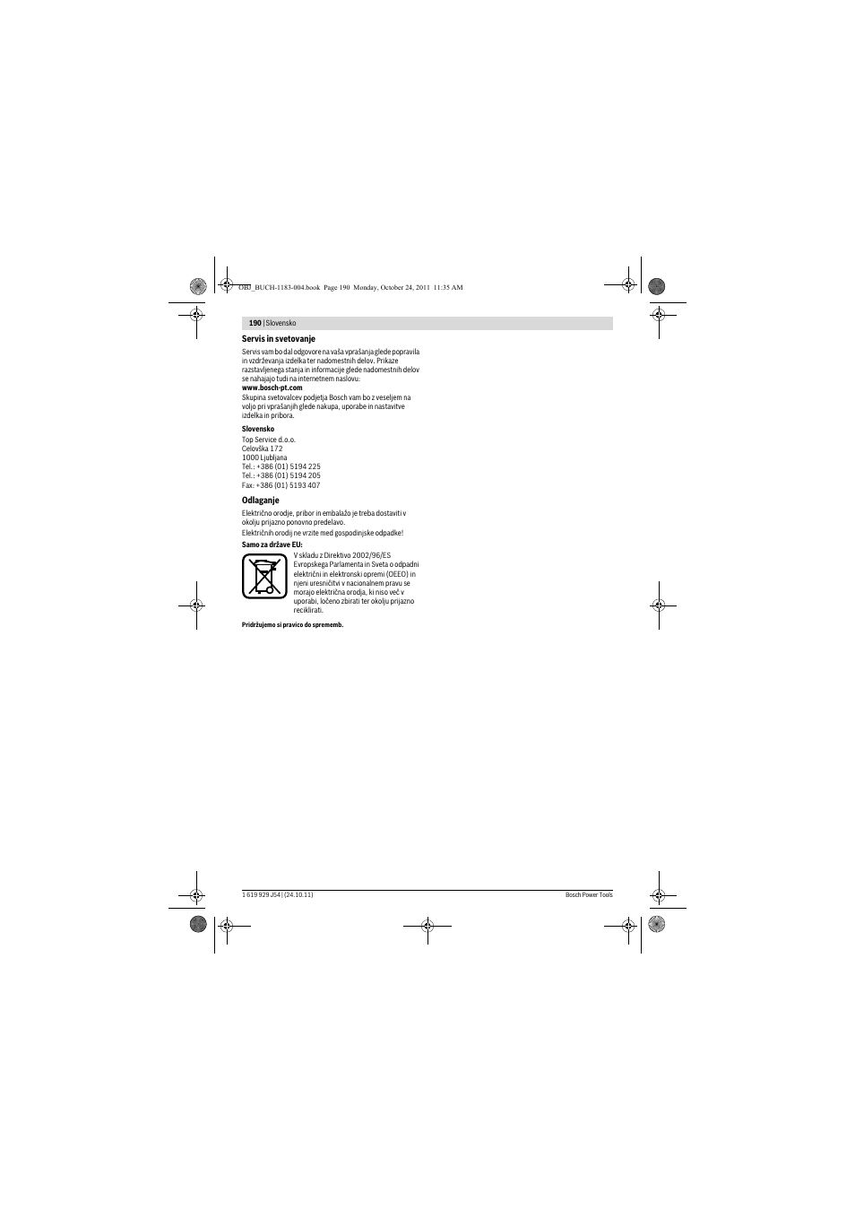 Bosch PBD 40 User Manual | Page 190 / 221