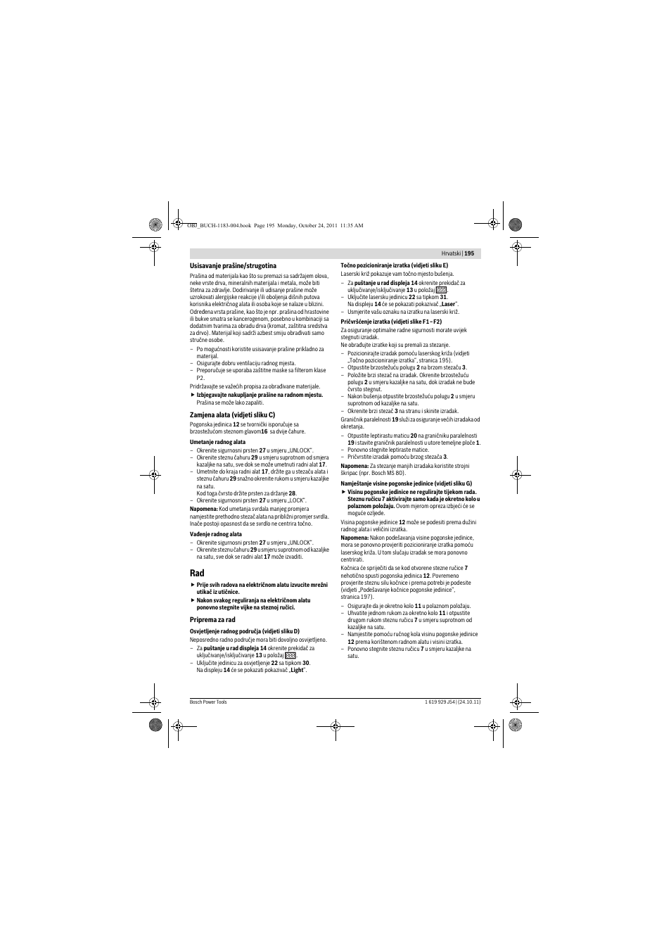 Bosch PBD 40 User Manual | Page 195 / 221