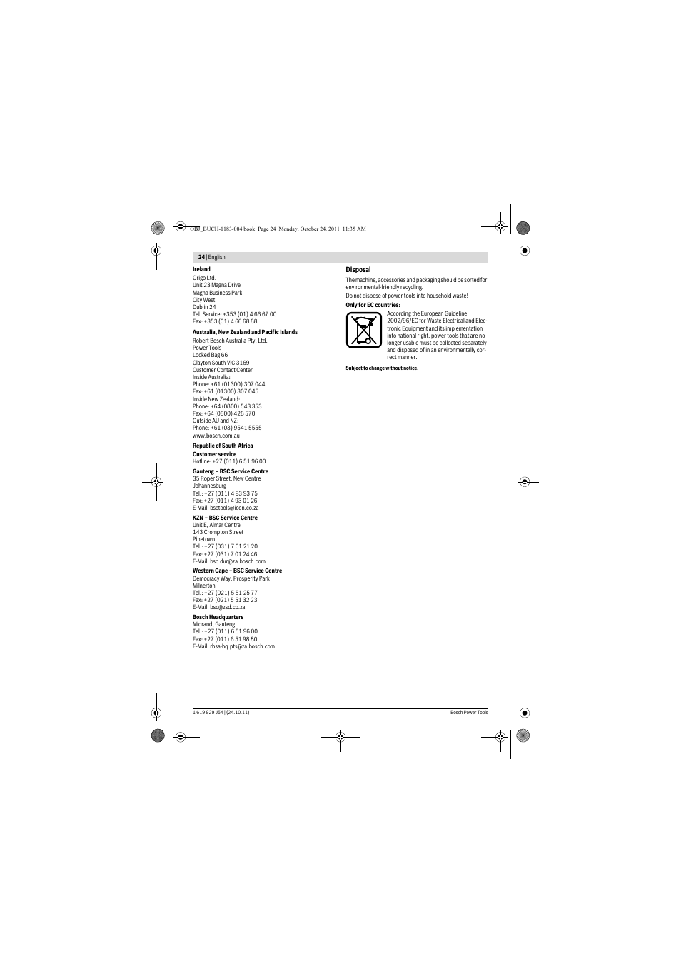 Bosch PBD 40 User Manual | Page 24 / 221