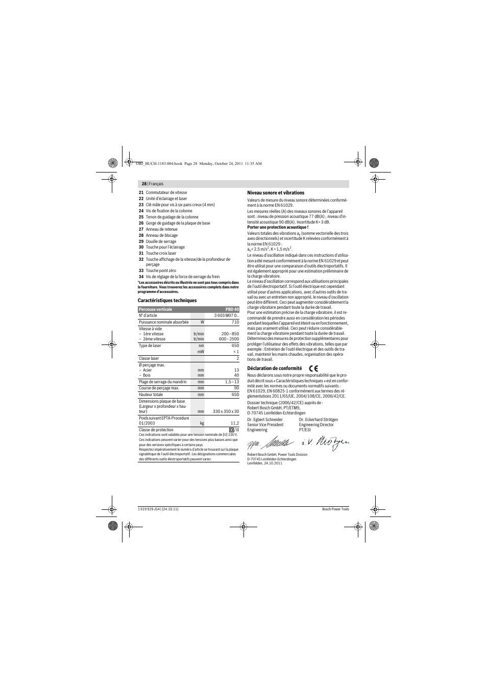 Bosch PBD 40 User Manual | Page 28 / 221