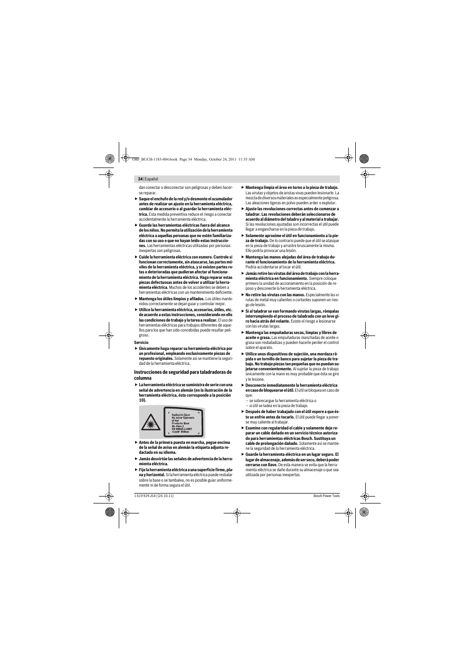 Bosch PBD 40 User Manual | Page 34 / 221