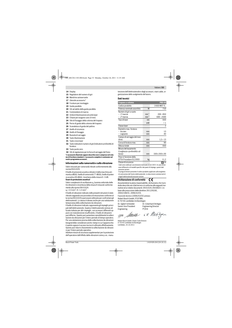 Bosch PBD 40 User Manual | Page 53 / 221