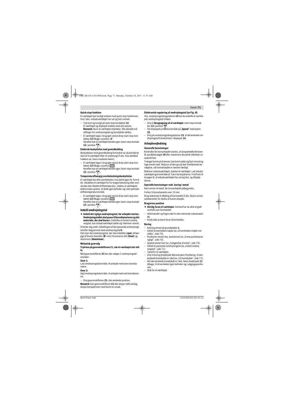 Bosch PBD 40 User Manual | Page 71 / 221