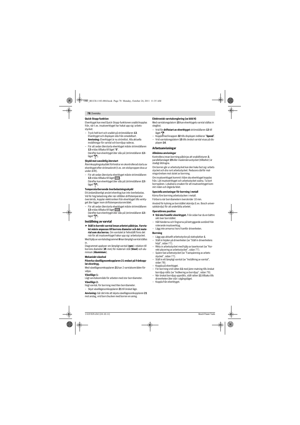 Bosch PBD 40 User Manual | Page 78 / 221