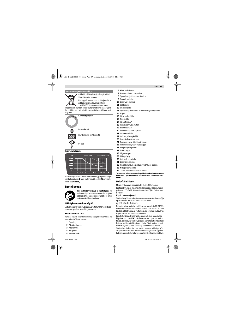 Tuotekuvaus | Bosch PBD 40 User Manual | Page 89 / 221