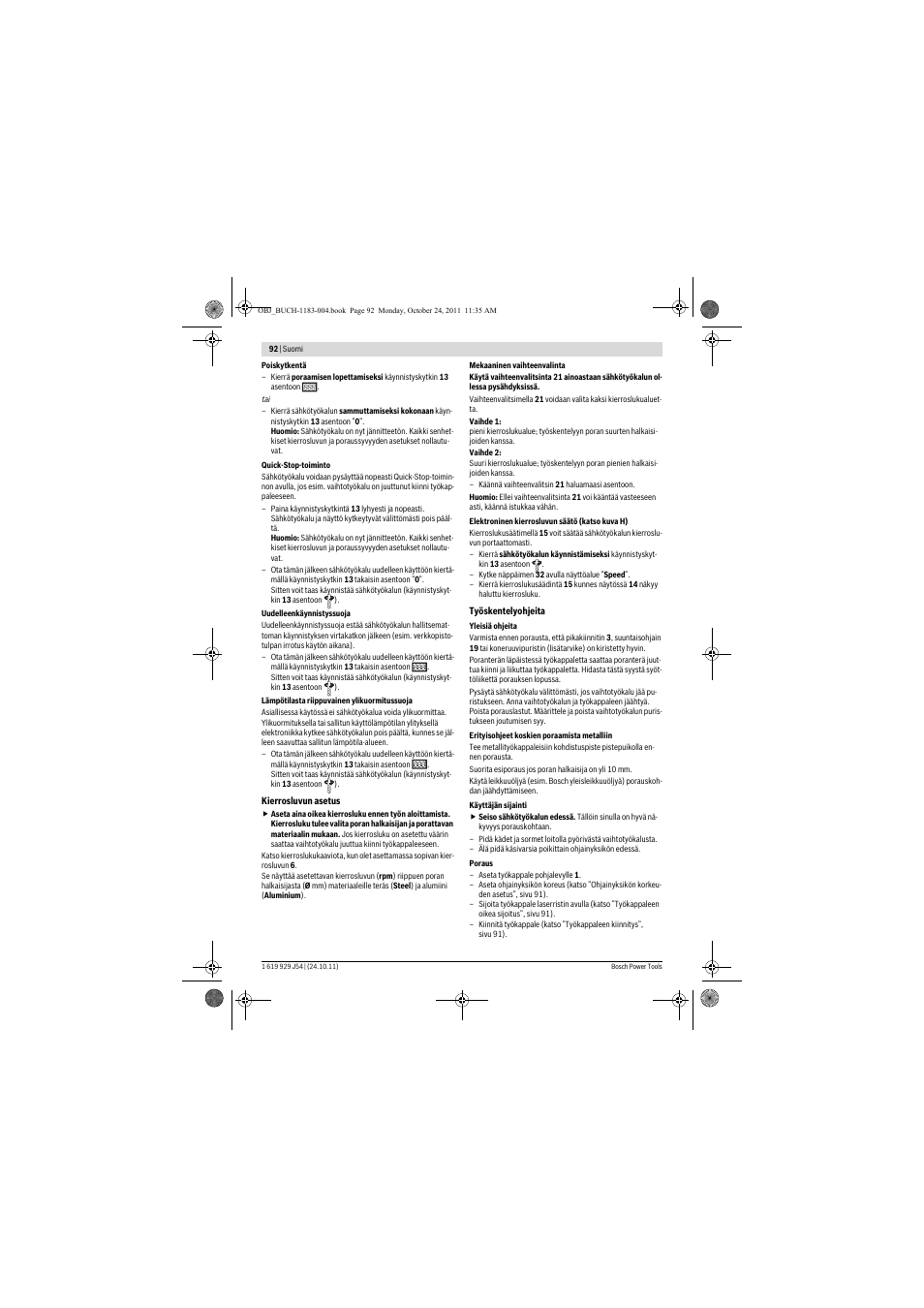 Bosch PBD 40 User Manual | Page 92 / 221