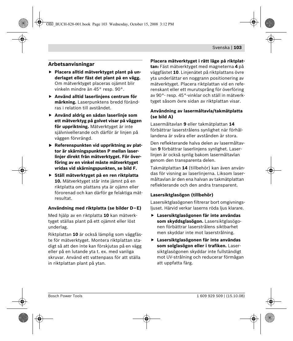 Bosch GTL 3 Professional User Manual | Page 103 / 368