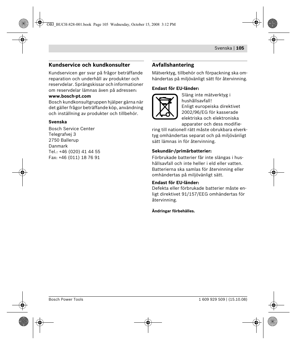 Bosch GTL 3 Professional User Manual | Page 105 / 368