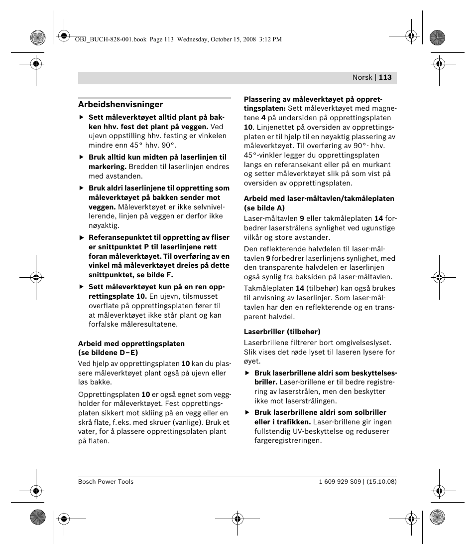 Bosch GTL 3 Professional User Manual | Page 113 / 368