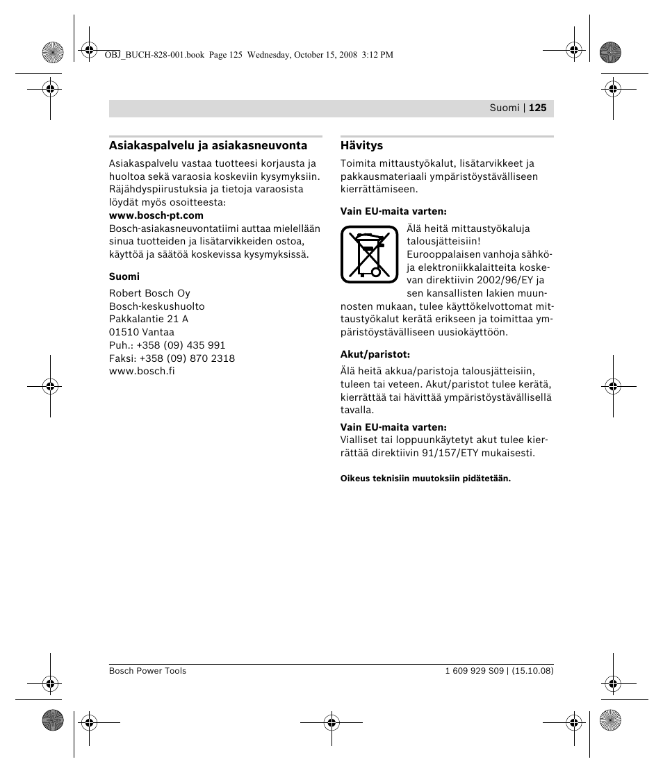 Bosch GTL 3 Professional User Manual | Page 125 / 368