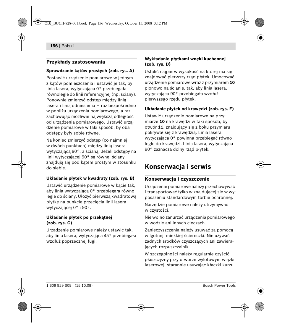 Konserwacja i serwis | Bosch GTL 3 Professional User Manual | Page 156 / 368